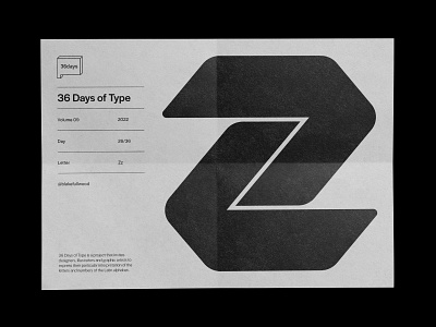 36 days of type — Zz