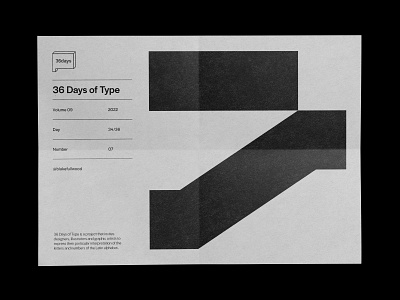 36 days of type — 07 36 days of type 7 design graphic design type typography