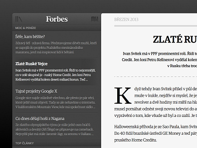 Forbes Menu Detail app ios ipad iphone magazine reader