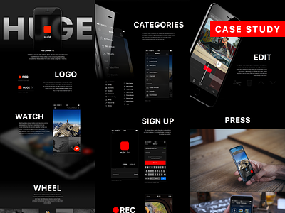 HUGE.TV - Case study app icon behance black case study huge ios ios9 iphone