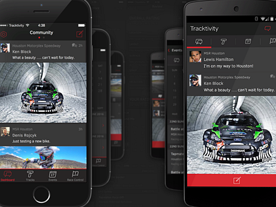 Tracktivity Community android app apple ios ios9 iphone mobile racing