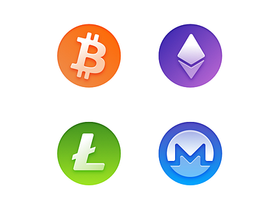 Crypto Icons app crypto cryptocurrencies fresh gradient icon icons ios