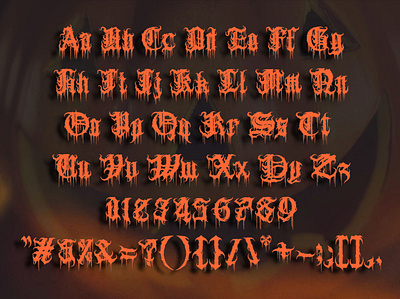 Sweet Helloween Blackletter Font branding design font handwritten helloween hellowen horror illustration logo movie script typography