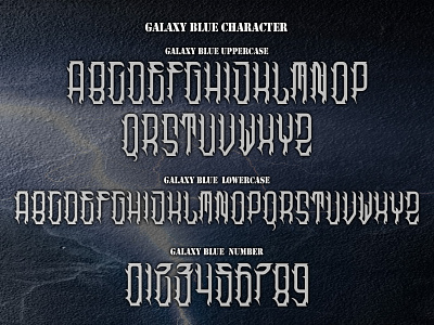 Galaxy Blue Blackletter Font