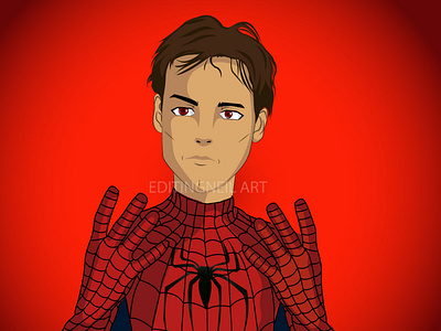 Manga Style Anime Portrait of Spider-man