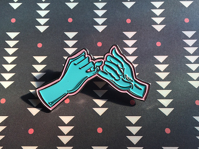 Pinkie Promise Pin enamel enamel pin hands illustration pin