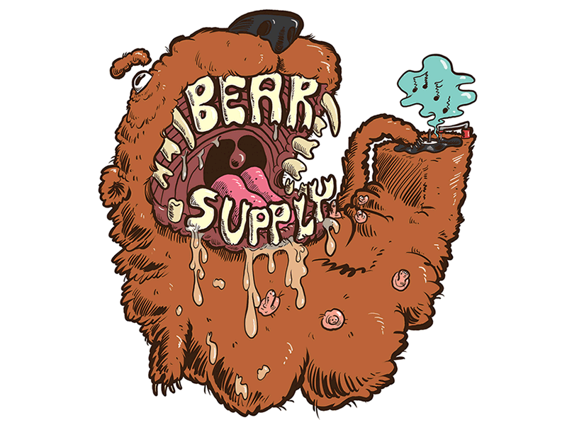 Bear Supply Logo Gif animation bear supply digital digital illustration gif logo wacom