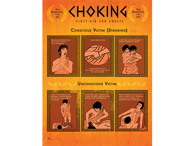 Greek Choking Safety Poster food medical pharma safety