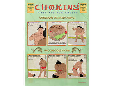 Sumo Choking Safety Poster food medical pharma safety