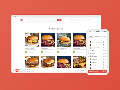The Burger Collective / Leaderboards android app android app design app badges burger food ios ios app design leaderboard red ui ux