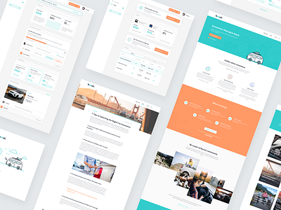 Bunch / Website brand design brand identity branding dashboard minimalist orange teal ui user profile ux vehicle insurance website white