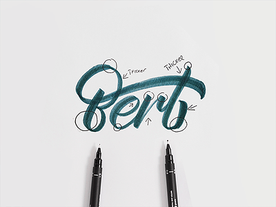 Bert Sketch bert custom lettering logo logo design logo designer sketch type typography