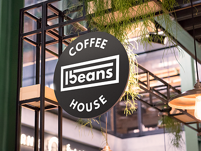 15 beans Coffee House art brand identity branding clean coffee coffee house design flat logo typography vector