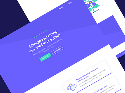 MyTime — Landing Page clean design flat illustration landing landing page landingpage managment project managment simple task manager typography ui user experience user experience designer user interface user interface designer ux web