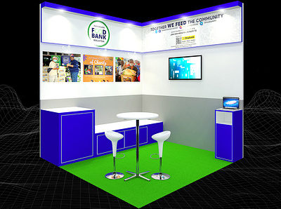 Yayasan Food Bank Malaysia 3x3 Exhibition Booth 3d 3x3 booth branding charity design event exhibition fair foodbank fundraiser show small space stall stand