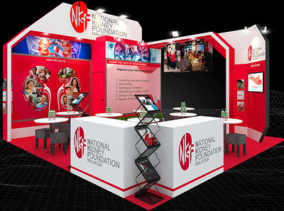 National Kidney Foundation 6x6 Exhibition Booth 3d 6x6 booth branding charity design event exhibition fair fundraising healthcare kidney kidney health kidney transplant layout non profit render space visualization
