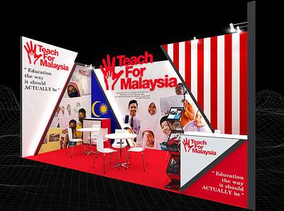 Teach For Malaysia 3x6 Exhibition Booth 3d 3x6 3x6 booth artist impression booth branding charity design event exhibition expo fair free education fundraising non profit philanthropy render show space visualization