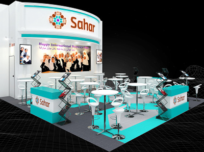 Sahar Education for Afghan Girls 7x8 Exhibition Booth 3d 7x8 booth afghan afghanistan artist impression booth branding charity children education design education event exhibition free education freedom non profit render show space visualization