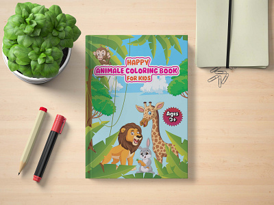 Animal coloring book for kids