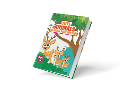 CUTE ANIMAL COLORING BOOK animal book branding coloring design graphic design illustration logo typography ui