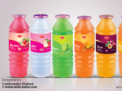 Royal Fruit Flavored Packaging and Label Design.