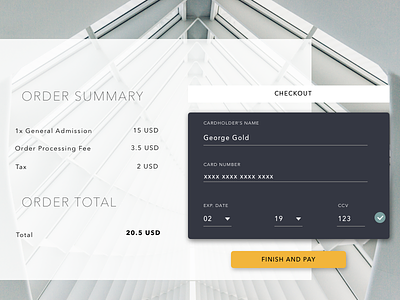 Daily UI Challenge 002 checkout page credit card checkout ui challenge