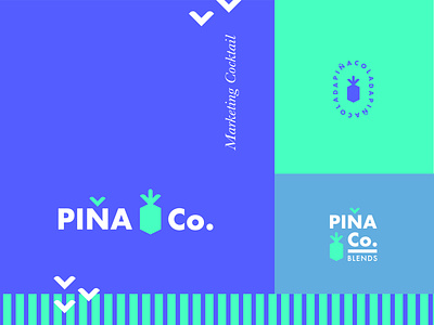 Piña Co. Branding branding design flat icon logo vector