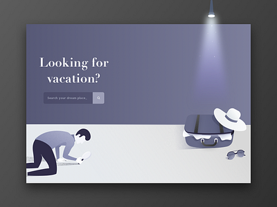 Vacation Web UI blur grey illustration light mobile search ui ux vacation web