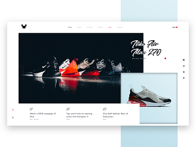 Sneaker Shop v2 e commerce flat gradient modern nike shoes shop sneakers typography ui ux web