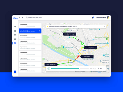 Air Fleet Management Software dashboard etheric fleet fleet management geofence geolocation information architecture map modern player replay tracking ui user experience user inteface ux