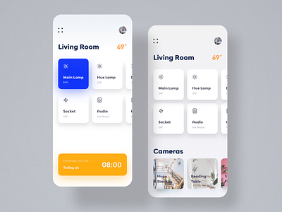 Smarthome App Dashboard agency camera etheric etheric oü home ios lights mobile app concept mobile app design modern parallax shadow smart smart home smart home dashboard smarthome smartphone ui ux design user interface design visual interface application