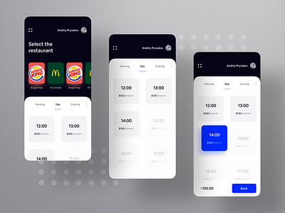 Restaurant Booking UI