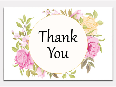 Thank you card design