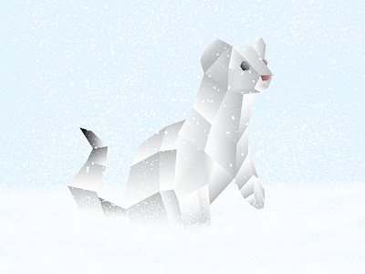 Stoat in a Snowstorm