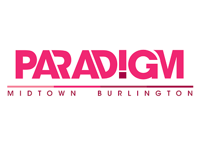 Paradigm Condos | Midtown Burlington condo lockup logo pink