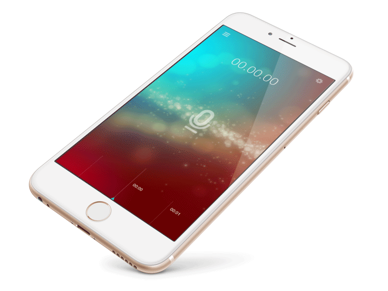 Voice Recorder Concept animated app gif mobile particles record sound voice volume