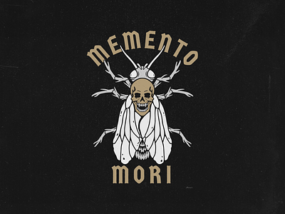 Memento mori apparel design black death design for sale distressed illustration illustrations logo memento memento mori skull vector
