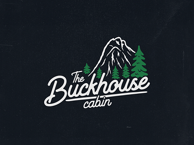 Buckhouse cabin logo adventures aframe aframe cabin branding cabin cabin in the woods distressed handdrawn illustration outdoors vector wild