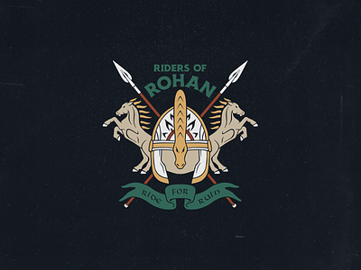 Riders of Rohan banner design horse horse master illustration logo lord of the rings lotr outdoors rider riders riders of rohan rohan vector wild
