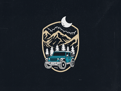Off road adventures adventures badge badgedesign distressed illustration jeep jeep love logo mountains off road outdoors truck vector wild wrangler