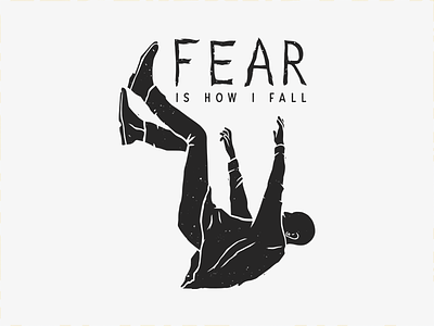 FEAR black chester bennington falling fear illustration man