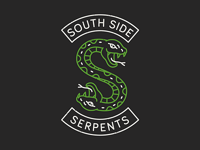 South Side Serpents illustration line lineart riverdale serpent snake