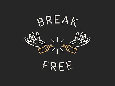 Break free break free distressed graphic design hands illustration lineart