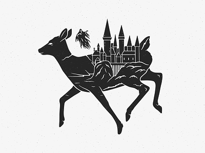 Harry Potter deer always animal black deer dementor distressed harry potter hogwarts magic wild