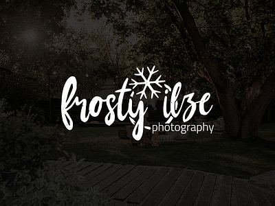 Frosty Ilze photography logo black design distressed frosty illustration logo photo photography photography logo snowflake wedding photography