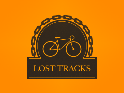 Lost Tracks logo #1 bicycle chain circle gradient texture