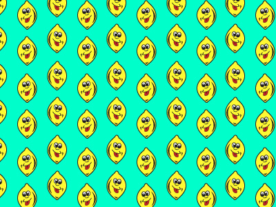 Lemon pattern character illustrator lemon pattern