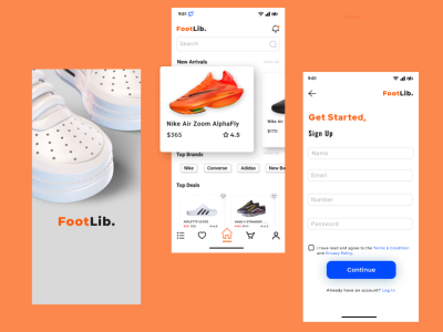 FootLib. branding design ui ux