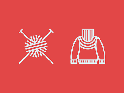 Winter Wonderland - Wool cold holidays icon illustration knitting outline pictogram sweater vector winter wool xmas