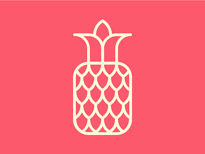 Pineapple food fruit geometric icon illustration minimal pictogram plants summer